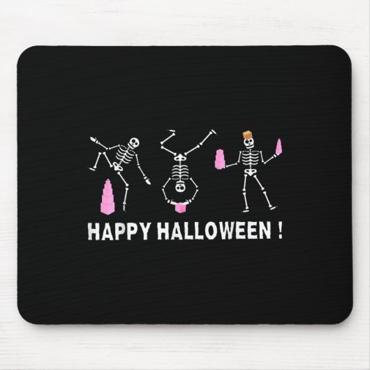 Halloween Montessori Teacher Skeleton Dancing Educ マウスパッド (正面)