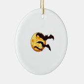 Halloween Moon & Bats セラミックオーナメント (右)