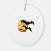 Halloween Moon & Bats セラミックオーナメント (左)