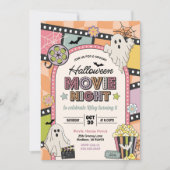 Halloween Movie Night Girl Birthday Invitation 招待状 (正面)