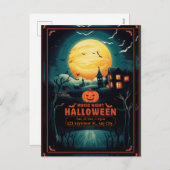 Halloween Movie Night Poster シーズンポストカード (正面/裏面)