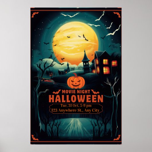 Halloween Movie Night Poster ポスター (正面)
