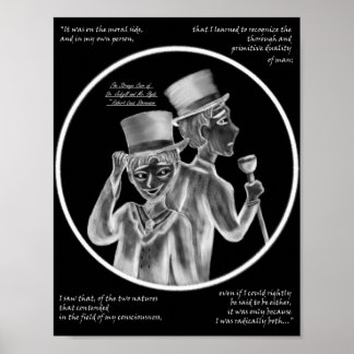 Halloween Mr. Hyde and Dr. Jekyll Gothic Art Print ポスター