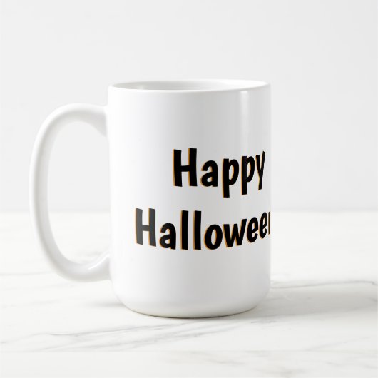 Halloween Mug with cute cat and pumpkin コーヒーマグカップ (左)