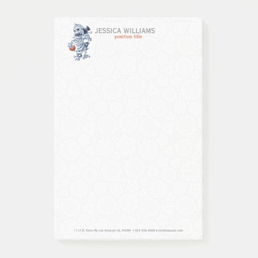 Halloween mummy cartoon illustration ポストイット (正面)