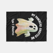 Halloween My Pancreas Ghosted Me Diabetes Boys &am フリースブランケット (正面(横))