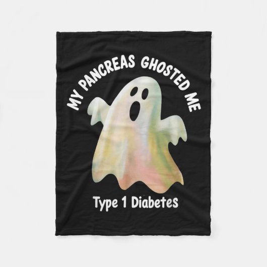 Halloween My Pancreas Ghosted Me Diabetes Boys &am フリースブランケット (正面)