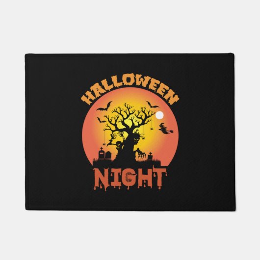 Halloween Night Birthday ドアマット (正面)