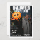 Halloween Night Fun  招待状 (正面/裏面)