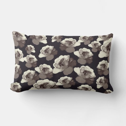 Halloween Night Gothic Rose Decorative  ランバークッション (正面)