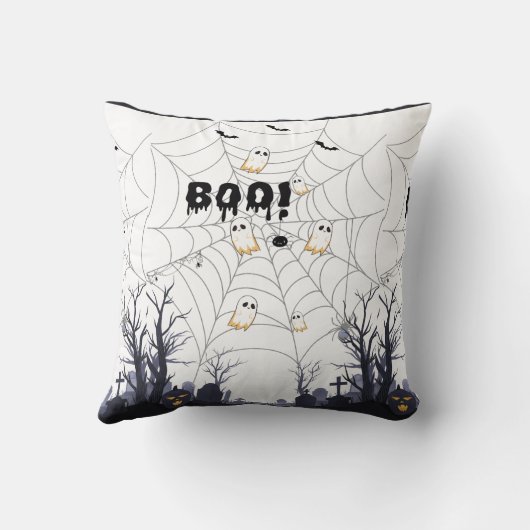 Halloween Night Illustration クッション (裏面)