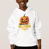 Halloween Night Pumpkin Glow Tee on Kid's 50/50 Ne (正面)