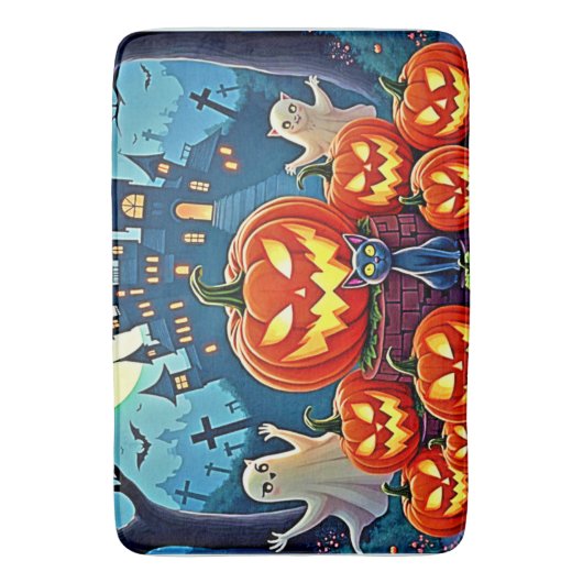 Halloween Night: Spooky Fun Art バスマット (正面縦)