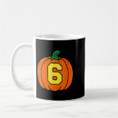 Halloween Number 6 Pumpkin Costume  コーヒーマグカップ (左)