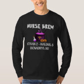 Halloween Nurse Brew Ativan 2 Haldol 5 Benadryl 50 Tシャツ (正面)