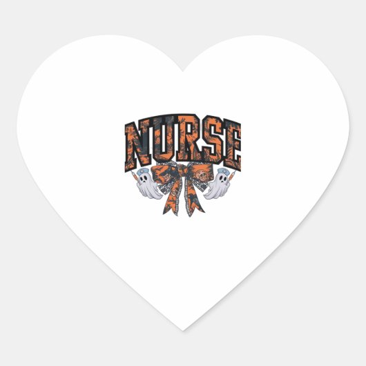 Halloween Nurse Coquette Bow Fall Classic T-Shirt ハートシール (正面)