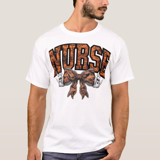 Halloween Nurse Coquette Bow Spooky Classic T-Shir Tシャツ (正面)