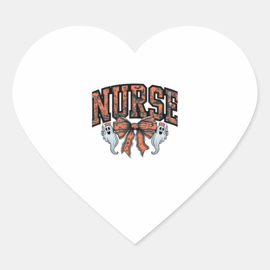 Halloween Nurse Scary Coquette Bow Classic T-Shirt ハートシール (正面)