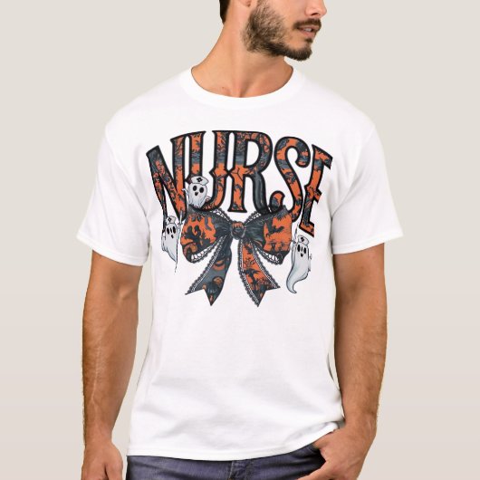 Halloween Nurse Scary Coquette Bow Classic T-Shirt Tシャツ (正面)