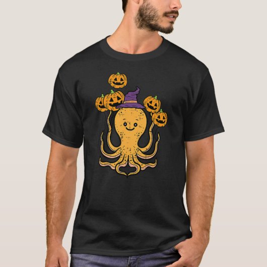 Halloween Octopus Fun Fall Costume Men Women Kids  Tシャツ (正面)