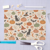 Halloween Orange and Green Pattern 薄葉紙 (クラフト)