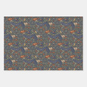 Halloween Orange Black Cats Bats  ラッピングペーパーシート (正面)