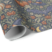 Halloween Orange Black Cats Bats ラッピングペーパー (ロールコーナー)