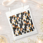 Halloween Orange Black White Cats フェイバーバッグ (クリップ留めされた状態)