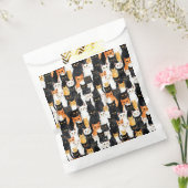 Halloween Orange Black White Cats フェイバーバッグ (封をした状態)