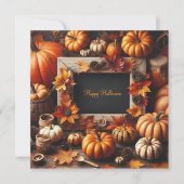 Halloween Orange Frame 招待状 (正面)