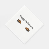 Halloween Orange Glitzy Eyes スタンダードランチョンナプキン (角)