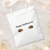Halloween Orange Glitzy Eyes フェイバーバッグ (クリップ留めされた状態)
