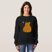 Halloween Orange Pumpkin Cat Butt For Cat スウェットシャツ (正面フル)