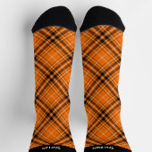 Halloween Orange Tartan Socks ソックス (上部)