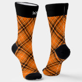 Halloween Orange Tartan Socks ソックス (傾斜あり)