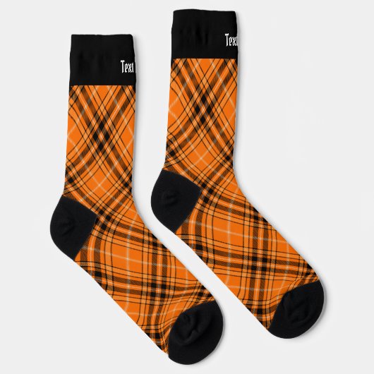 Halloween Orange Tartan Socks ソックス (右)