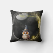 Halloween Owl in Round Tower Window クッション (裏面)