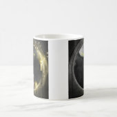 Halloween Owl in Round Tower Window コーヒーマグカップ (中央)