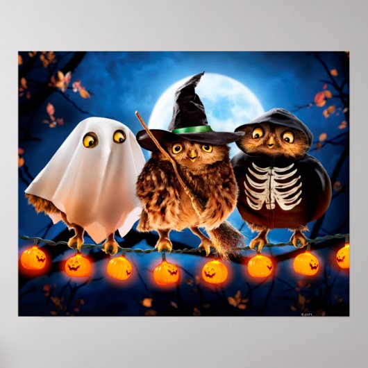 Halloween Owls ポスター (正面)