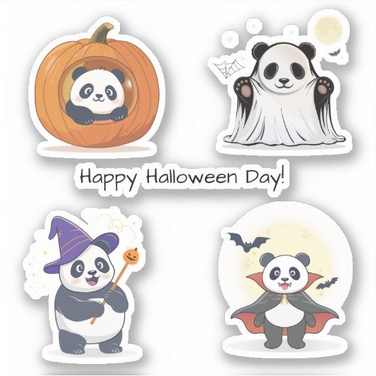 Halloween Panda Collection シール (正面)