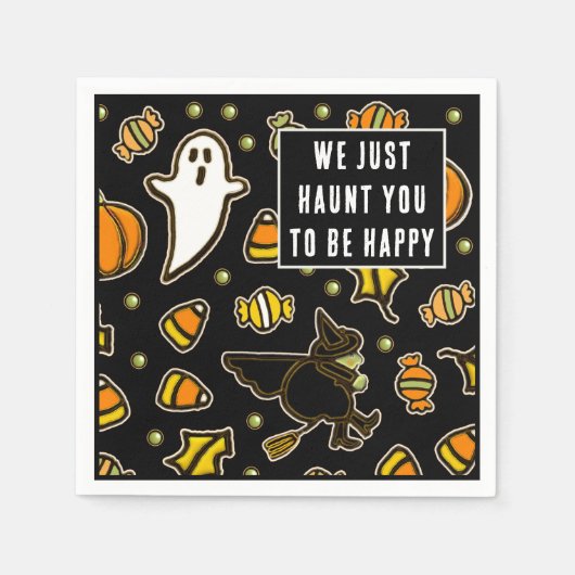 Halloween Party スタンダードカクテルナプキン (正面)