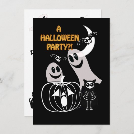 Halloween Party 招待状 (正面/裏面)