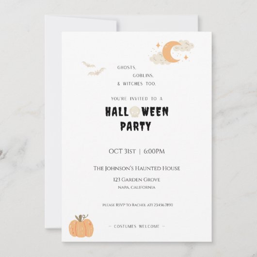 Halloween Party  招待状 (正面)