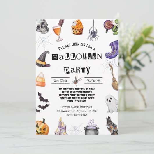  Halloween Party 招待状 (スタンド正面)
