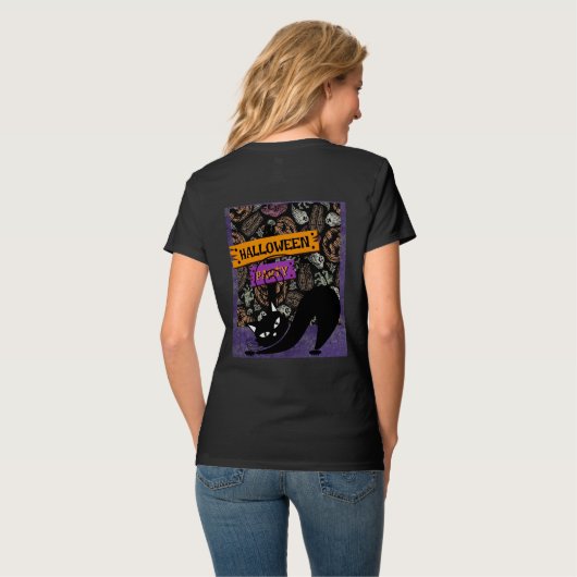 Halloween Party and Black Cat, Tシャツ (裏面フル)