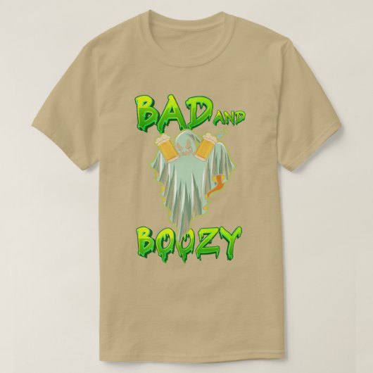 Halloween Party Bad And Boozy Spooky Season Funny Tシャツ (デザイン正面)
