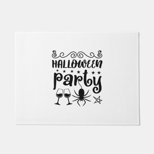 Halloween Party Birthday ドアマット (正面)