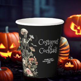 Halloween Party Black Spooky Costume & Cocktails  紙コップ