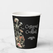 Halloween Party Black Spooky Costume & Cocktails 紙コップ (正面)