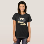 Halloween party  boo moon ghost bloody bat teeth v tシャツ (正面フル)